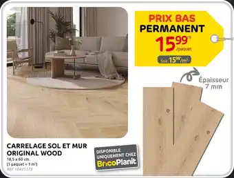 Carrelage sol et mur original wood