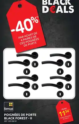 Brico Sencys Poignées de Porte Black Forest II aanbieding