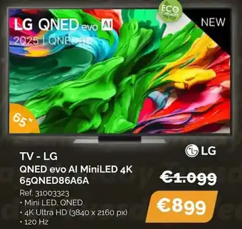 Krëfel LG QNED TV evo Al MiniLED 4K 65QNED86A6A aanbieding