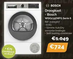 Krëfel Bosch Droogkast WQG235D8FG Serie 6 aanbieding