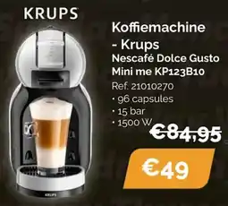 Krëfel Krups Koffiemachine Nescafé Dolce Gusto Mini me KP123B10 aanbieding
