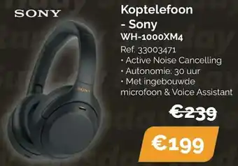 Krëfel Sony Koptelefoon WH-1000XM4 aanbieding