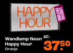 Kwantum Wandlamp Neon Happy Hour aanbieding