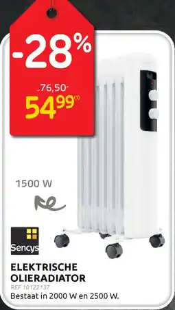 BricoPlanit Sencys Elektrische Olieradiator aanbieding