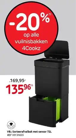 BricoPlanit Sorteerafvalbak met sensor aanbieding
