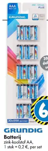 TEDi Grundig Batterij Zink Koolstof AA aanbieding