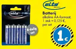 TEDi Elta Batterij alkaline AA-formaat, 1 stuk = 0,125 €, per set aanbieding