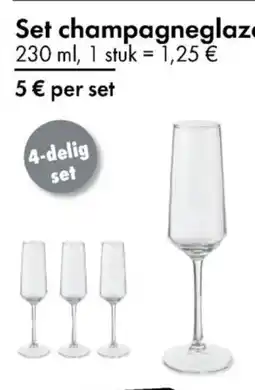TEDi Set Champagneglazen aanbieding