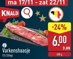 ALDI Varkenshaasje aanbieding