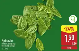 ALDI Spinazie aanbieding