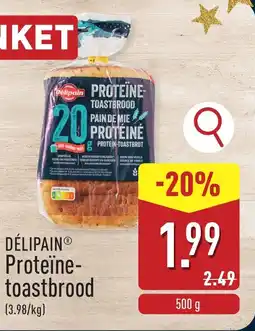 ALDI DÉLIPAIN Proteine Toastbrood aanbieding