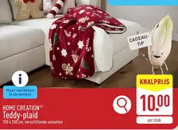 ALDI Home Creation Teddy-plaid aanbieding
