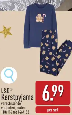 ALDI L&D Kerstpyjama aanbieding