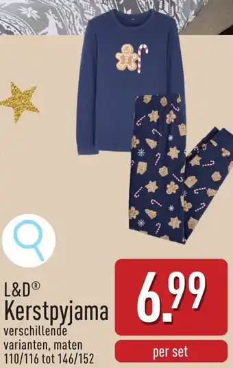 ALDI L&D Kerstpyjama aanbieding