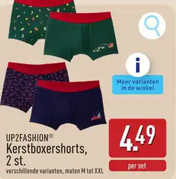 ALDI Up2fashion Kerstboxershorts, 2 st. aanbieding