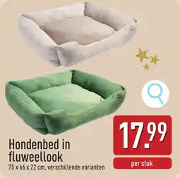 ALDI Hondenbed in fluweellook aanbieding