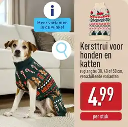 ALDI Kersttrui voor honden en katten aanbieding