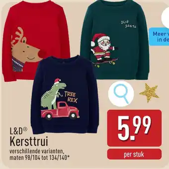 ALDI L&D Kersttrui aanbieding