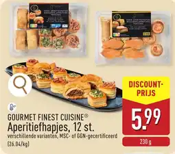 ALDI Gourmet finest cuisine Aperitiefhapjes, 12 st. aanbieding