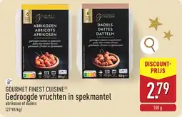 ALDI Gourmet finest cuisine Gedroogde vruchten in spekmantel aanbieding