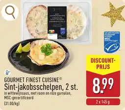ALDI Gourmet finest cuisine Sint-jakobsschelpen, 2 st. aanbieding