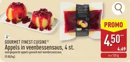 ALDI Gourmet finest cuisine Appels in veenbessensaus, 4 st. aanbieding