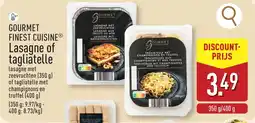 ALDI Gourmet finest cuisine Lasagne of tagliatelle aanbieding
