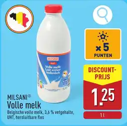 ALDI Milsani Volle melk aanbieding