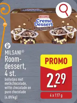 ALDI Milsani Roomdessert, 4 st. aanbieding