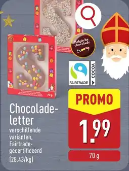 ALDI Chocoladeletter aanbieding