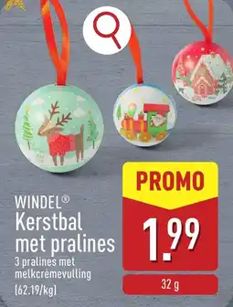 ALDI Windel Kerstbal met pralines aanbieding
