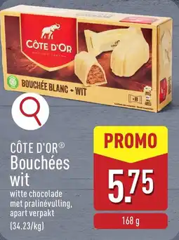 ALDI Côte d'or Bouchées wit aanbieding