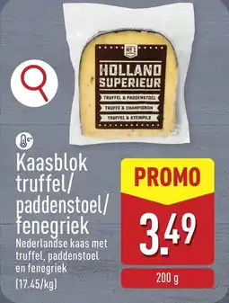 ALDI Kaasblok truffel/ paddenstoel/ fenegriek aanbieding