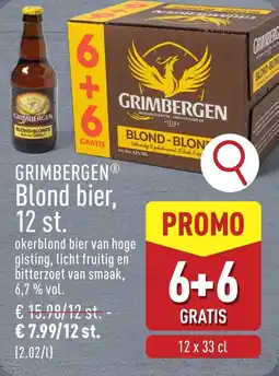 ALDI Grimbergen Blond bier, 12 st. aanbieding