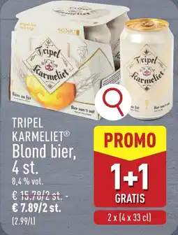 ALDI Tripel karmeliet Blond bier, 4 st. aanbieding