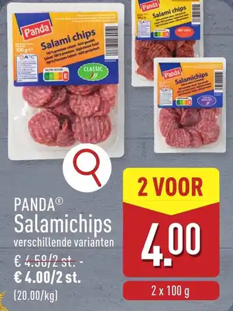 ALDI Panda Salamichips aanbieding