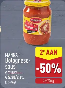 ALDI Manna Bolognesesaus aanbieding