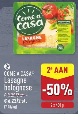 ALDI Come a casa Lasagne bolognese aanbieding