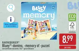 ALDI Ravensburger Bluey domino memory of puzzel aanbieding