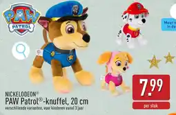 ALDI Nickelodeon paw patrol knuffel aanbieding