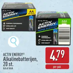 ALDI Activ energy alkalinebatterijen aanbieding