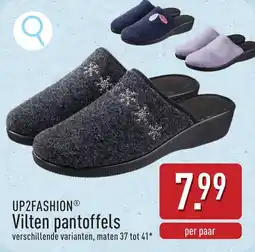 ALDI Up2fashion vilten pantoffels aanbieding