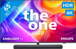 Coolblue Philips Ambilight 65 PUS9000 QLED 4K (2025) + JBL Bar 300 M2 Zwart aanbieding