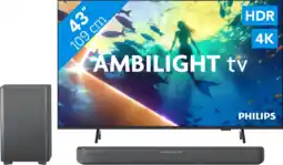 Coolblue Philips Ambilight 43 PUS8000 4K (2025) + Philips TAB5309 aanbieding