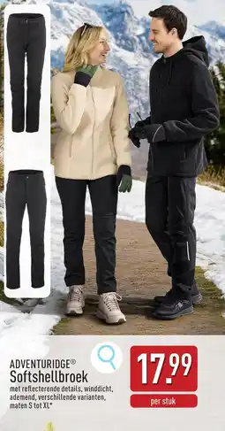 ALDI Adventuridge softshellbroek aanbieding