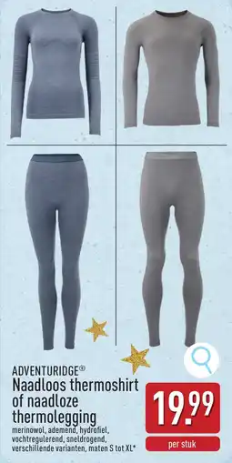 ALDI Adventuridge naadloos thermoshirt of naadloze thermolegging aanbieding