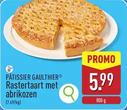 ALDI Pâtissier gaulthier rastertaart met abrikozen aanbieding