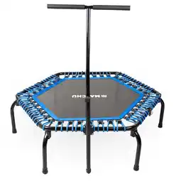 Decathlon Trampoline - Fitness trampoline pro - 110 cm - Zeshoekig zwart/blauw aanbieding