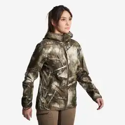 Decathlon Geluidloze en waterdichte jachtjas voor dames 500 camouflage aanbieding