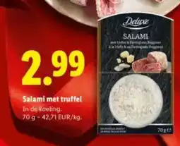 Lidl Salami met truffel aanbieding